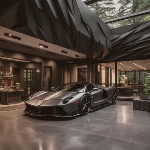 supercar in modern space Luxury car showroom design